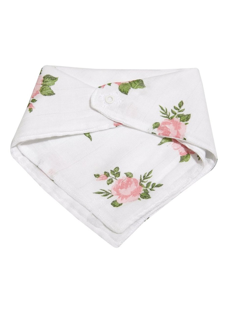 Babador Bandana Soft Bamboo Rosas Mami