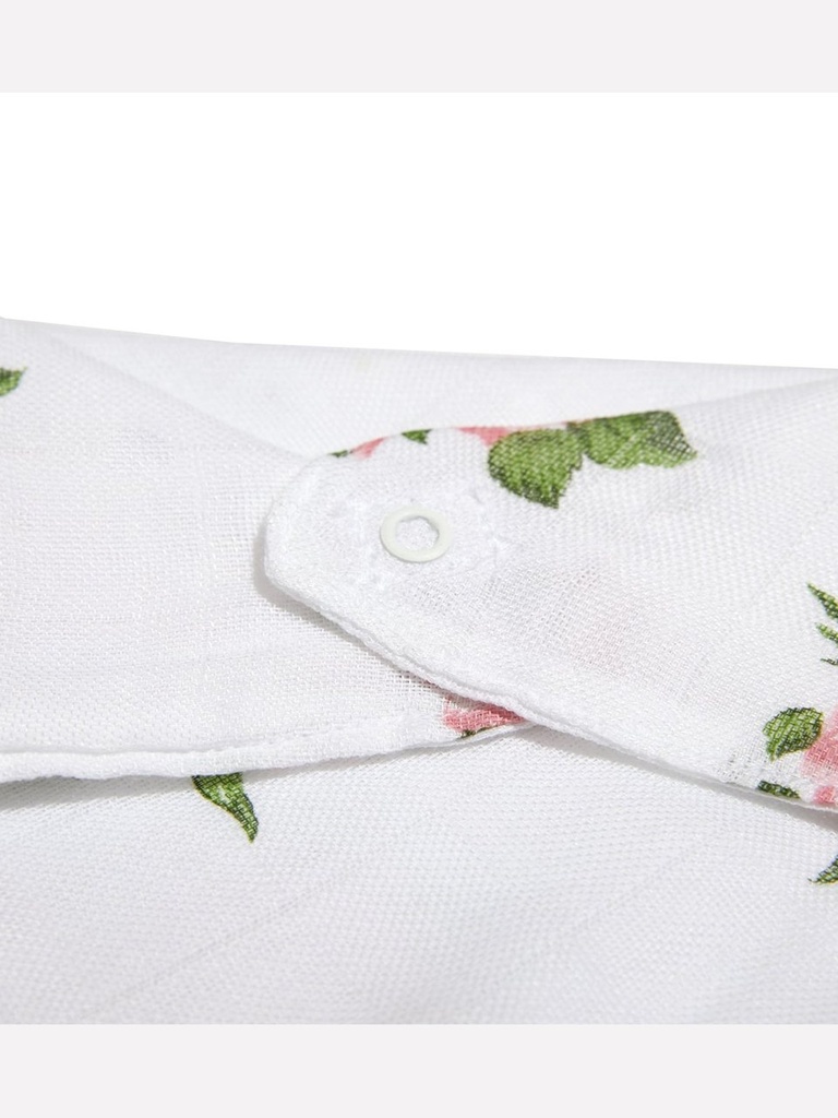 Babador Bandana Soft Bamboo Rosas Mami