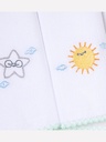 Kit 3 Paninhos de Boca Bordados Lua e Sol Papizinha