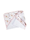 Toalha de Banho com Capuz Estampada Rosa Batistela