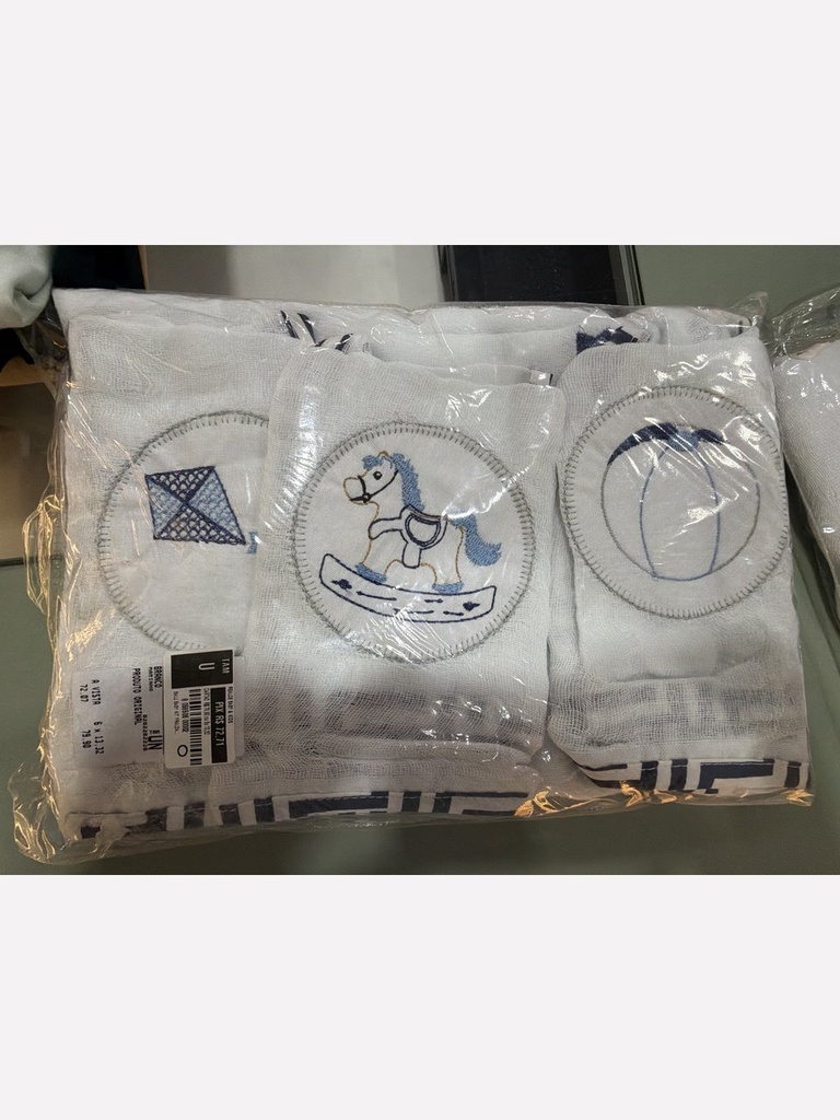 Kit 4 Fraldas de Ombro e Boca Brincadeira Balu Baby