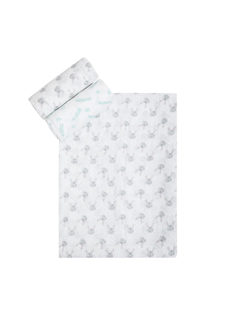 Cueiro swaddle coelhinho 1