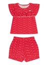 Conjunto Blusa com Babado e Shorts para Menina