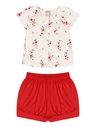 Conjunto Blusa Floral e Shorts para Menina