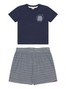 Conjunto Camiseta e Bermuda Listrada para Menino