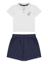 Conjunto Polo com Dinossauro e Bermuda para Menino