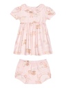 Conjunto Vestido Estampado e Cobre Fralda