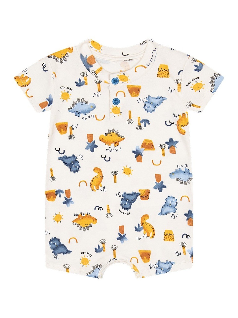 Macacão Curto Dinossauros para Bebê