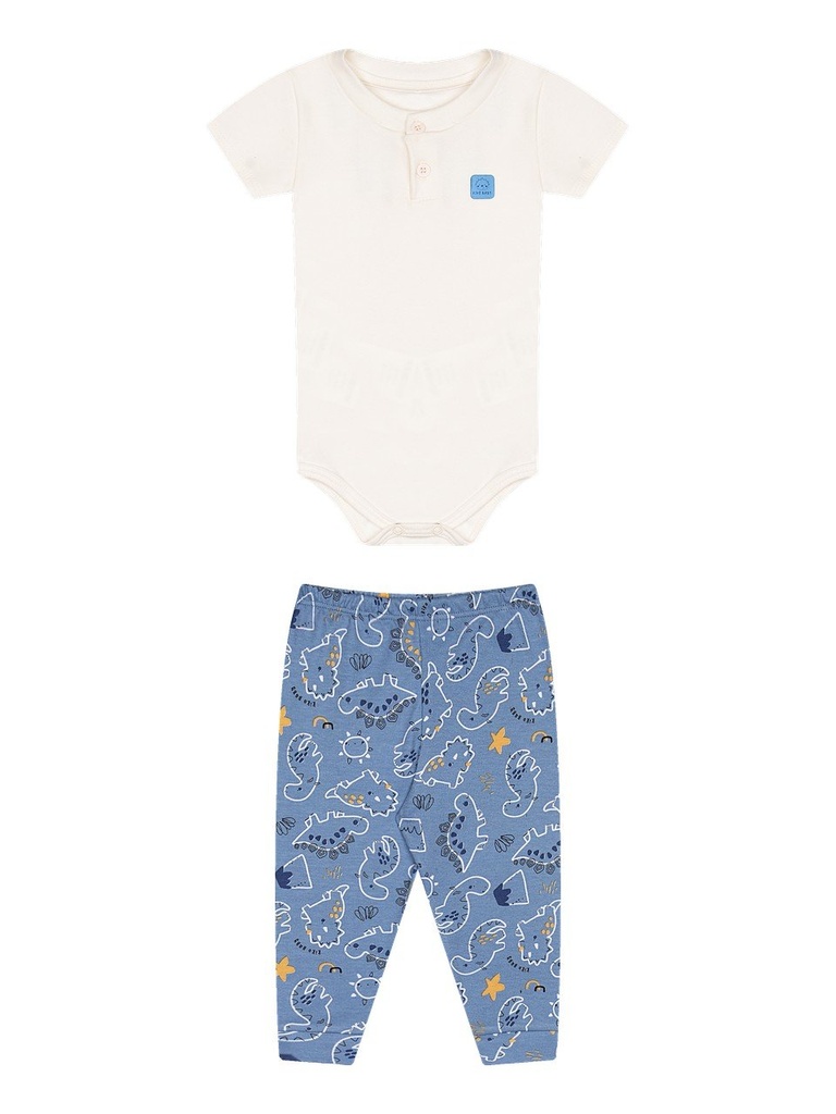 Conjunto Body e Calça Estampada para Bebê