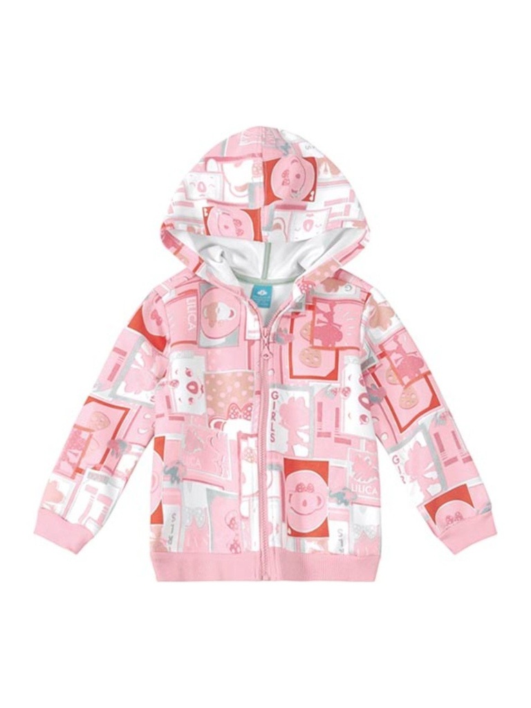 Conjunto Jaqueta com Capuz e Calça para Menina