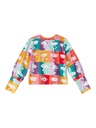 Blusa Manga Longa Quadros Coloridos para Menina