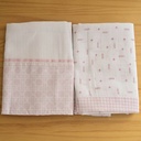 Fralda P/bebe Quadriculada Baby Joy Classicos Estampada/lisa C/vira e Bainha 65cmx67cm PCT c/02un //flechas Rosa 32103611 Baby Joy Rosa 3