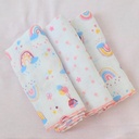 Pano de Boca Bublim Petit Estampado C/festone 34cmx40cm PCT c/03un //arco Iris Rosa 58032466 Baby Joy Rosa 1