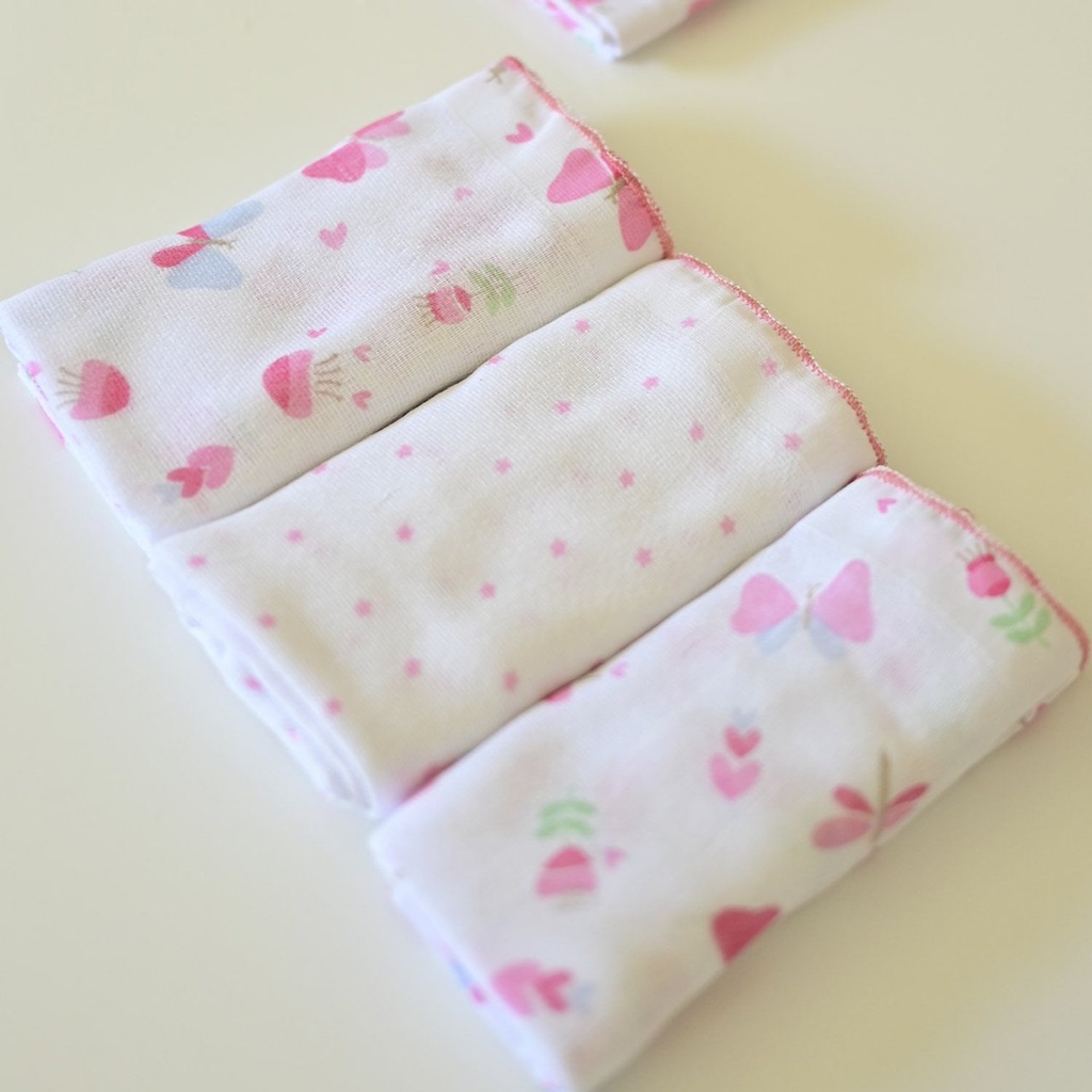 Pano de Boca Petit Borboletas 58032486 Bublim Pink 1