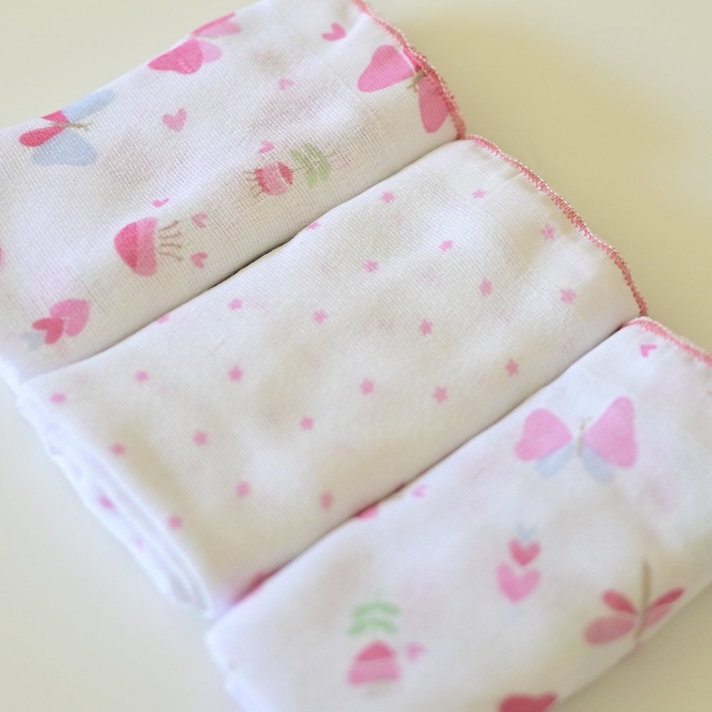 Pano de Boca Petit Borboletas 58032486 Bublim Pink 3