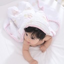 Toalhao C/capuz Baby Joy Soft Mais Estampado 85cmx1,05m PCT c/01un //ursinha 76078554 Baby Joy Rose 1