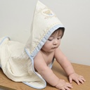 Toalha Soft C/capuz de Canto Bordado Baby Joy Essencia Lisa C/vira e Renda 80cmx80cm PCT c/01un //urso Azul 76130666 Baby Joy Azul 1