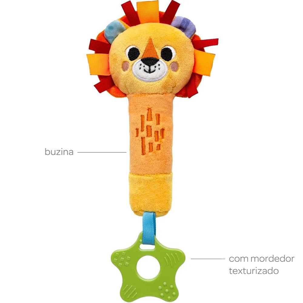 Buzininha com Mordedor Buba Zoo Leao 16133 Buba Amarelo 1
