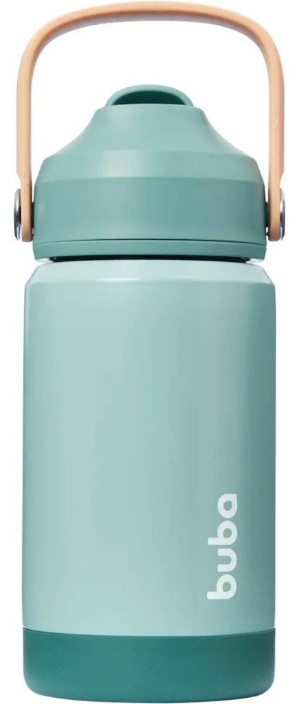 Garrafa Térmica Infantil 360ml Canudo Buba Verde (2)