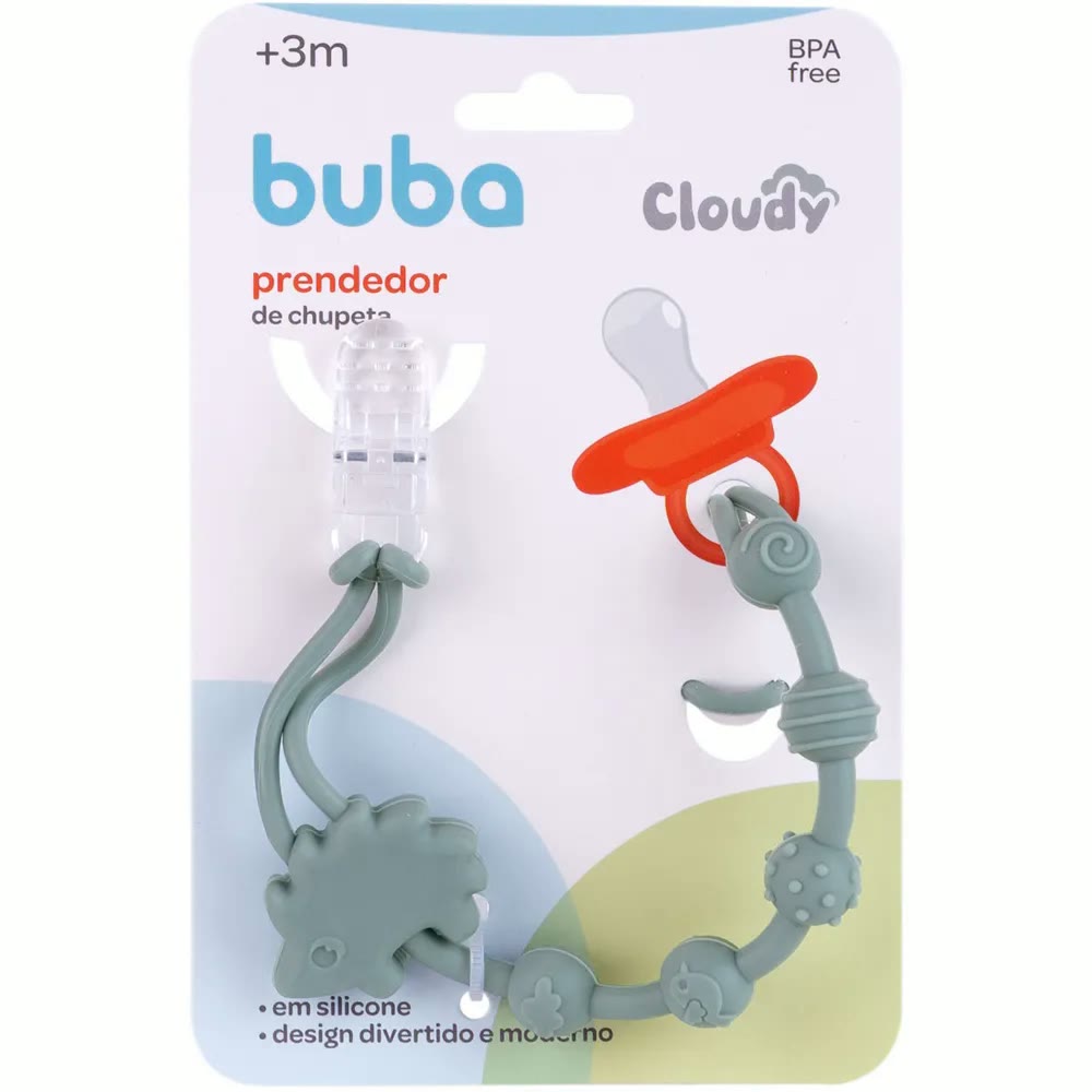 Prendedor de Chupeta em Silicone Cloudy Porco-Espinho Buba 3