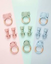 Kit Talheres Silicone Ursinho Rosa Buba 2
