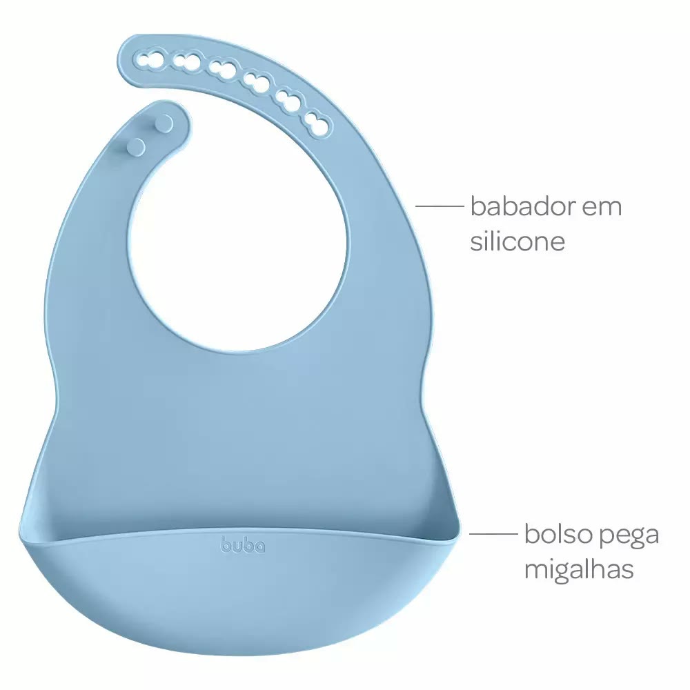 Kit Refeicao em Silicone Azul Buba 1