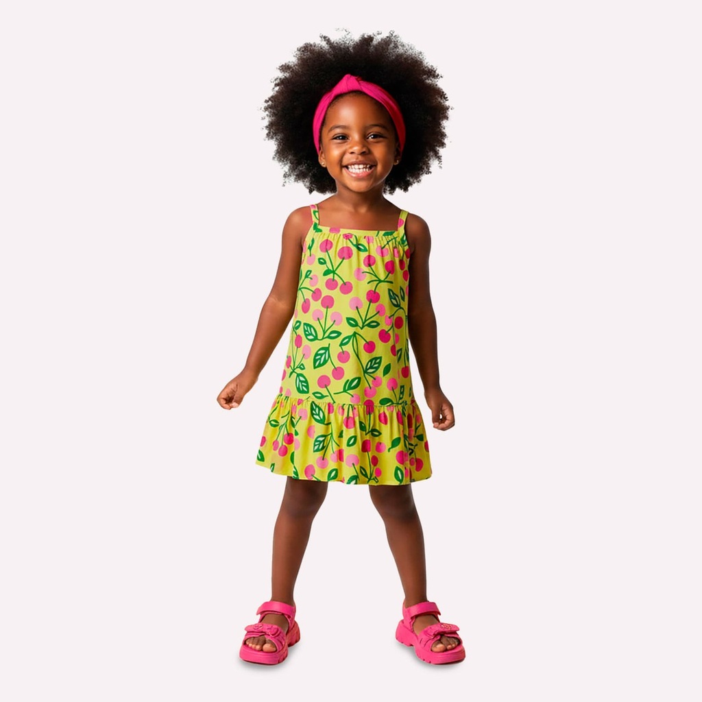 Vestido Infantil Feminino Kyly 1001802 Verde 1