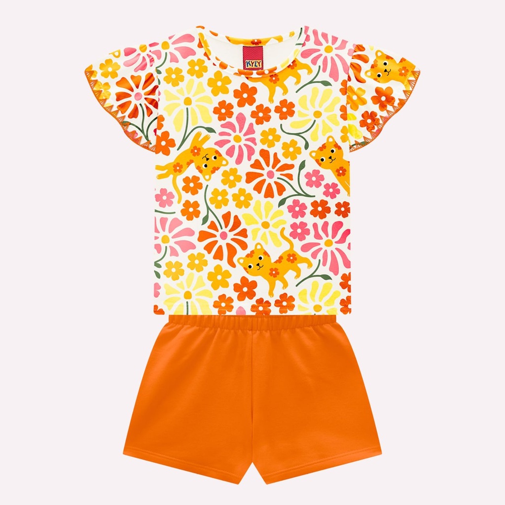 Conjunto Infantil Feminino Kyly 1001815 Off White 1