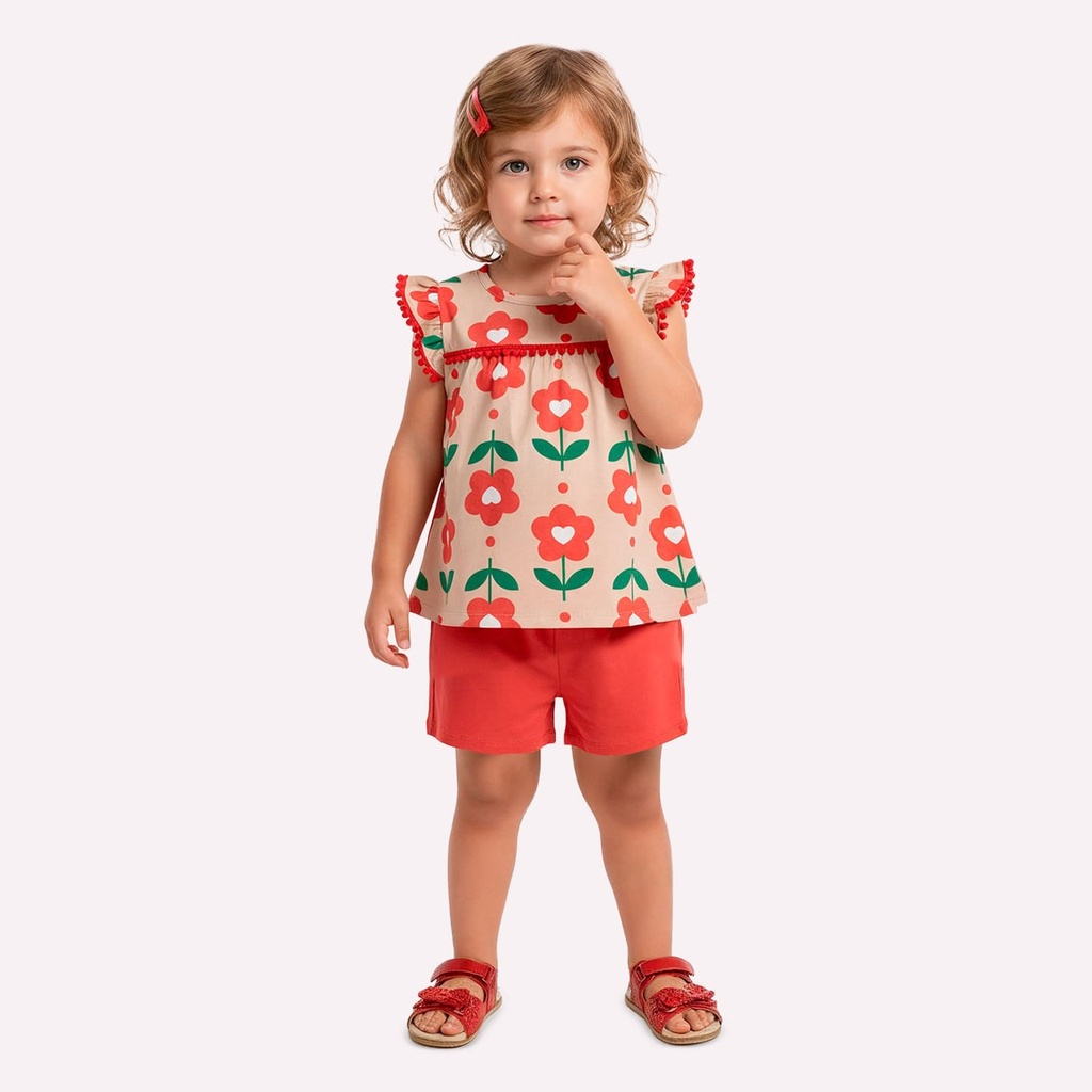 Conjunto Infantil Feminino Kyly 1001823 Branco 3