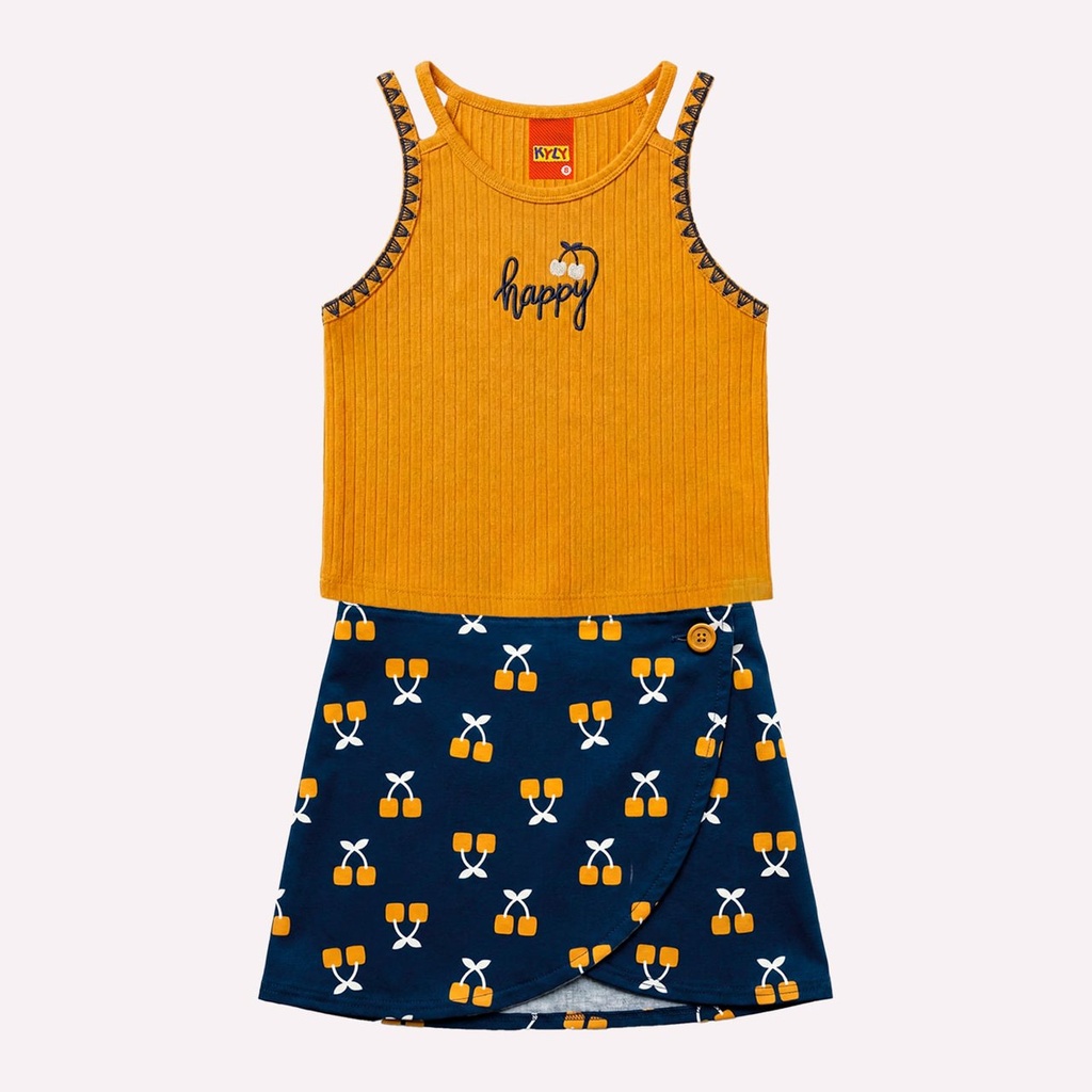 Conjunto Juvenil Feminino Kyly 1002002 Amarelo 1