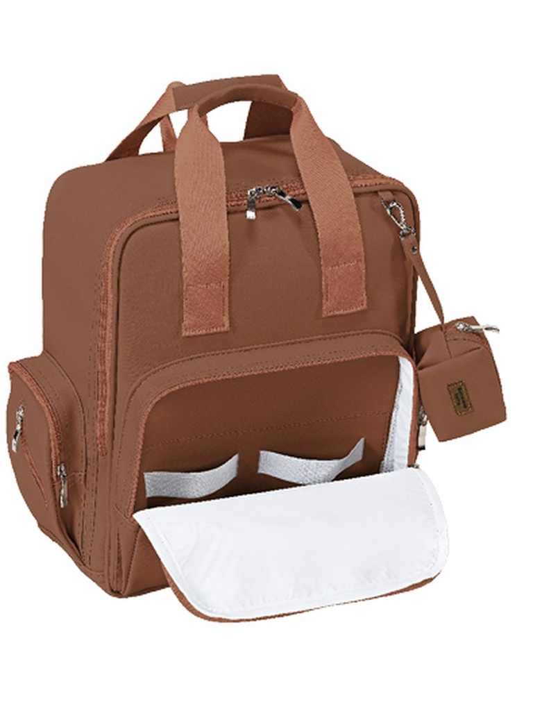 Mochila Maternidade City com Porta-Chupeta Batistela Caramelo 3