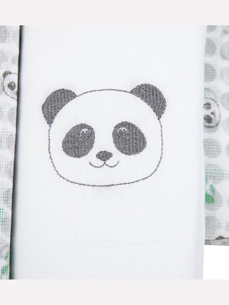 Kit 3 Fraldas Composê Panda Papi