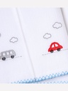Kit 3 Fraldas Bordadas Carros Coloridos Papi