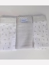 Kit 3 Fraldas Clássicos Estampada e Lisa Baby Joy (Cinza)