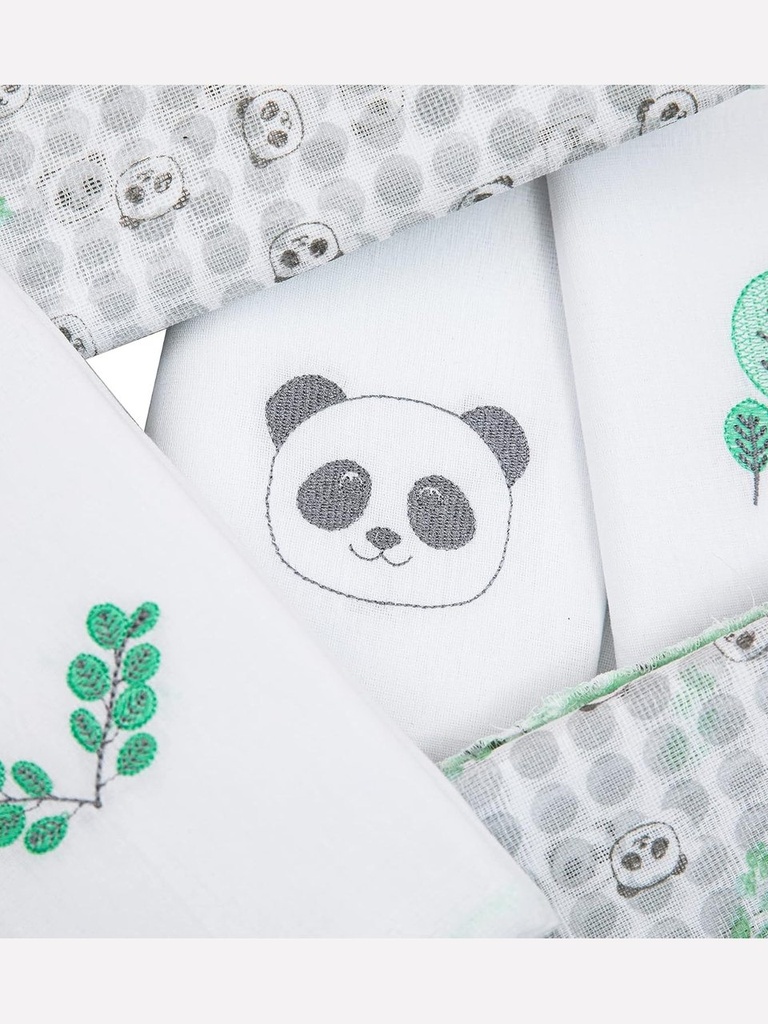 Kit 5 Fraldas Composê Panda Papi