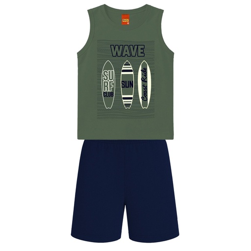 Conjunto Regata Estampada para Menino