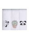 Kit c/3 Fraldas 70cm X 70cm Panda/dino 840302601 0840302601 Papi