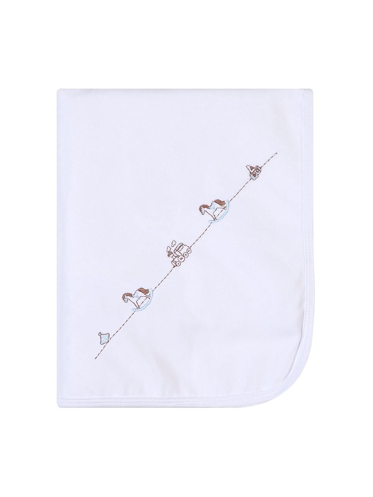 Manta Suedine Bordados Papi Forrada Malha 100x80cm 1un 4939400101 Papi