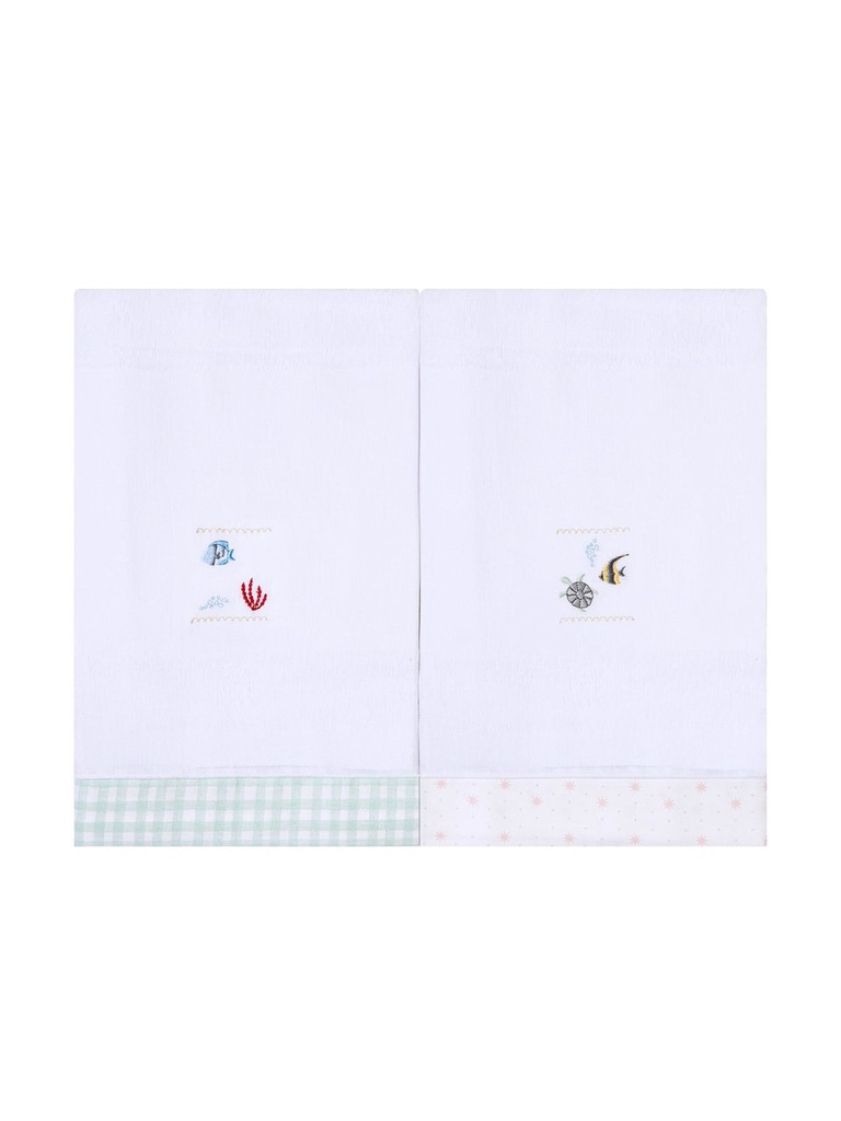 Toalha Fralda Bordados Papi 110x70cm 2un 4930400401 Papi