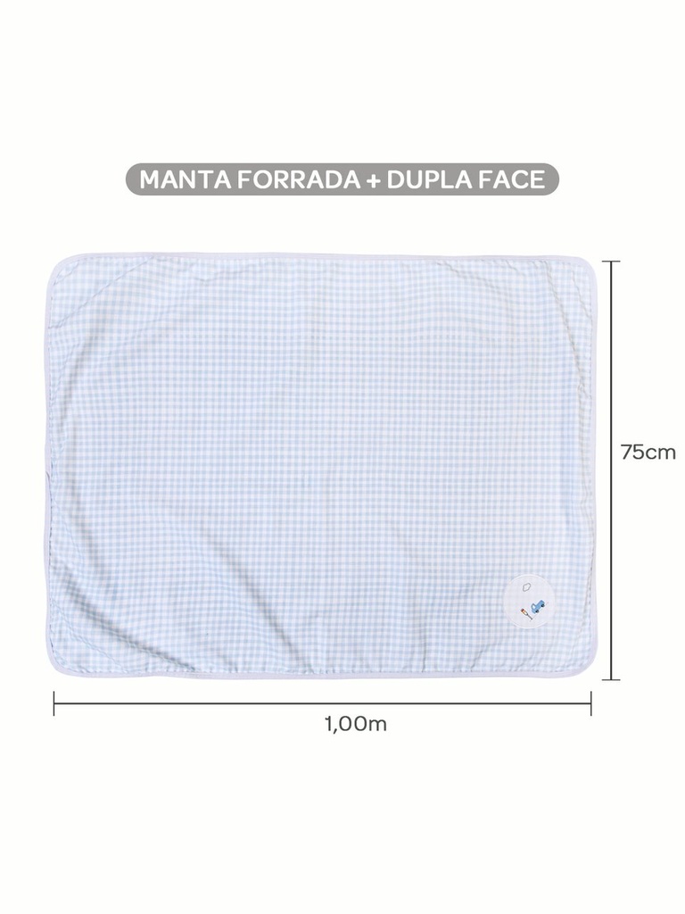 Manta Bordados Papi Forrada Flanela 100x75cm 1un 4938399901 Papi