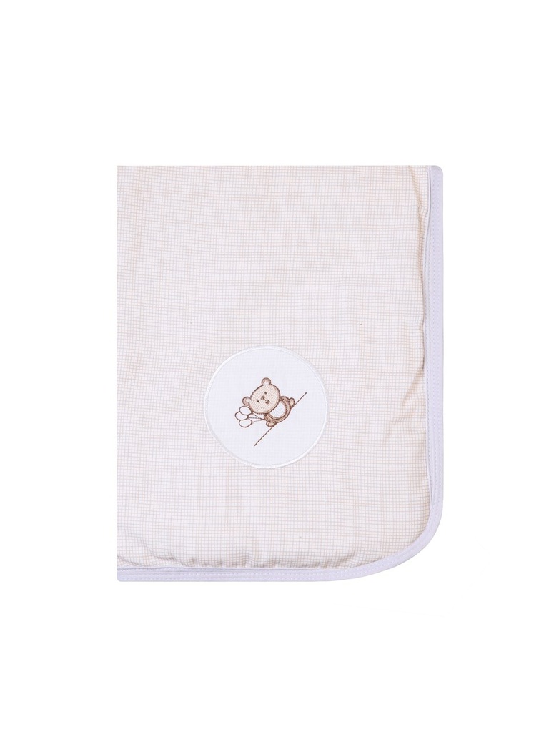 Manta Bordados Papi Forrada Flanela 100x75cm 1un 4938400501 Papi