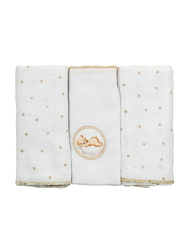 Fralda Bebê Luxo Bublim Urso Nuvem 32201552 Baby Joy