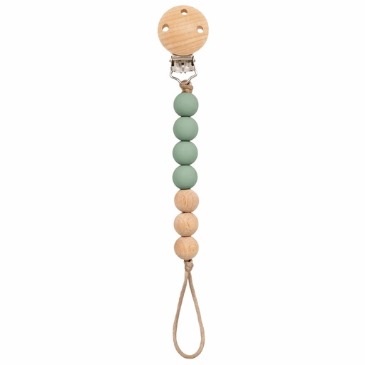 Prendedor de Chupeta de Silicone e Bambu