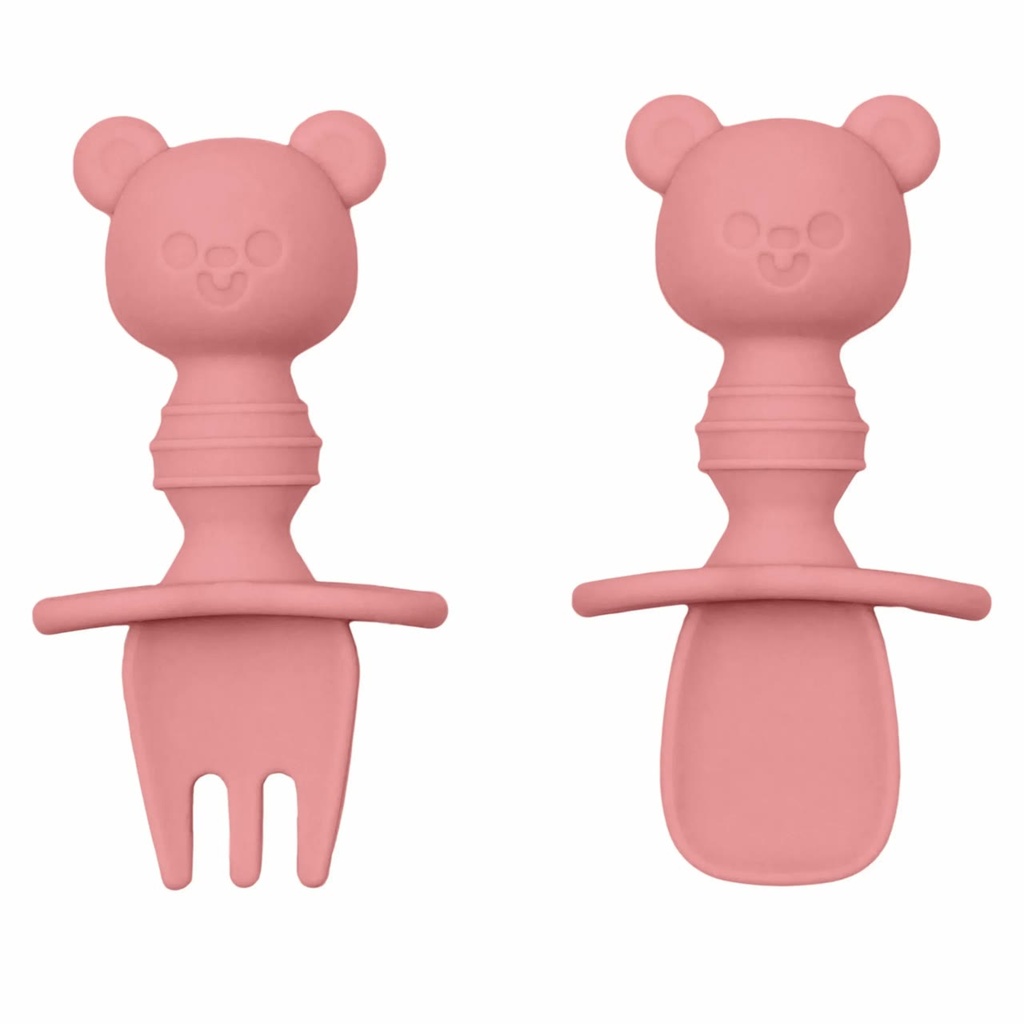 Kit Talheres Silicone Ursinho Buba