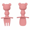 Kit Talheres Silicone Ursinho Buba
