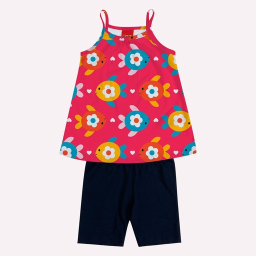 Conjunto Regata e Ciclista para Menina