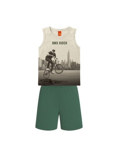 Conjunto Regata Estampada para Menino Mescla