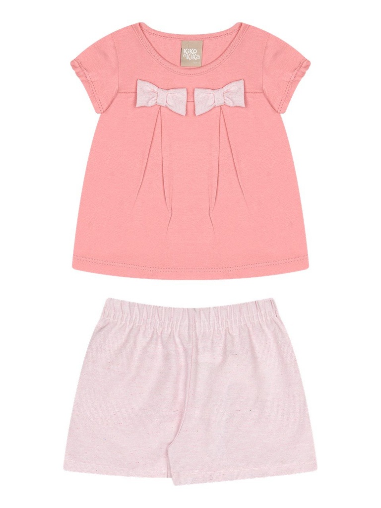 Conjunto Bata e Shorts Bebê Feminino Kiko Baby 15416