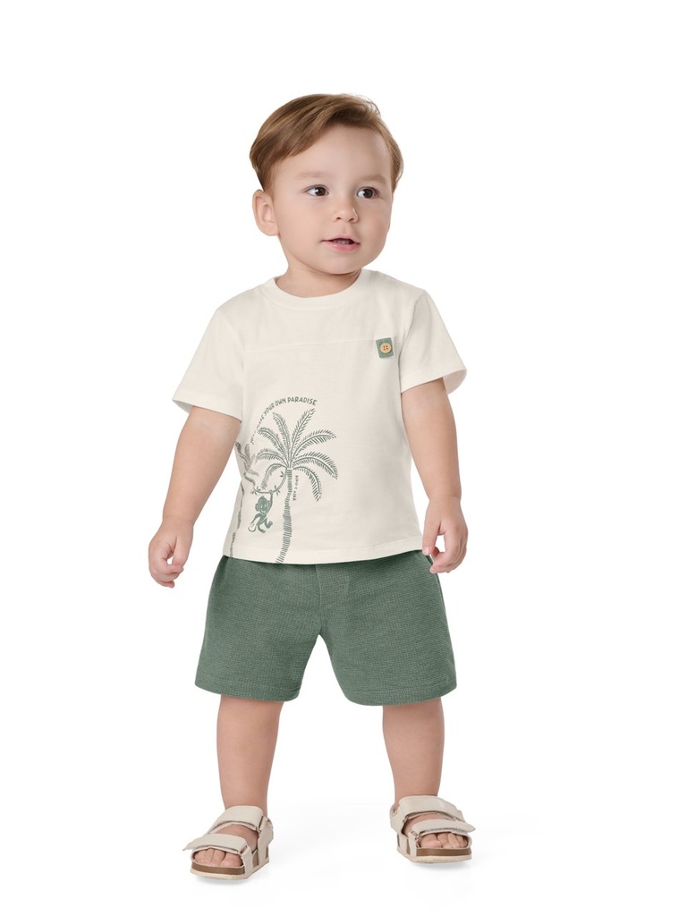 Conjunto Camiseta e Bermuda Bebê Masculino Kiko Baby 15471