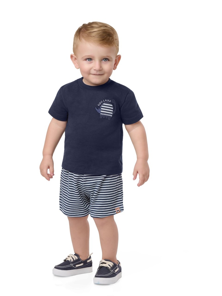 Conjunto Camiseta e Bermuda Bebê Masculino Kiko Baby 15472